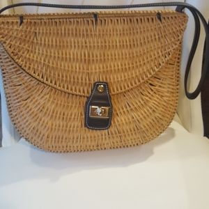 Mark & Graham Natural Wicker Shoulder Bag